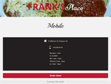 Tablet Screenshot of franksplacesimpson.com